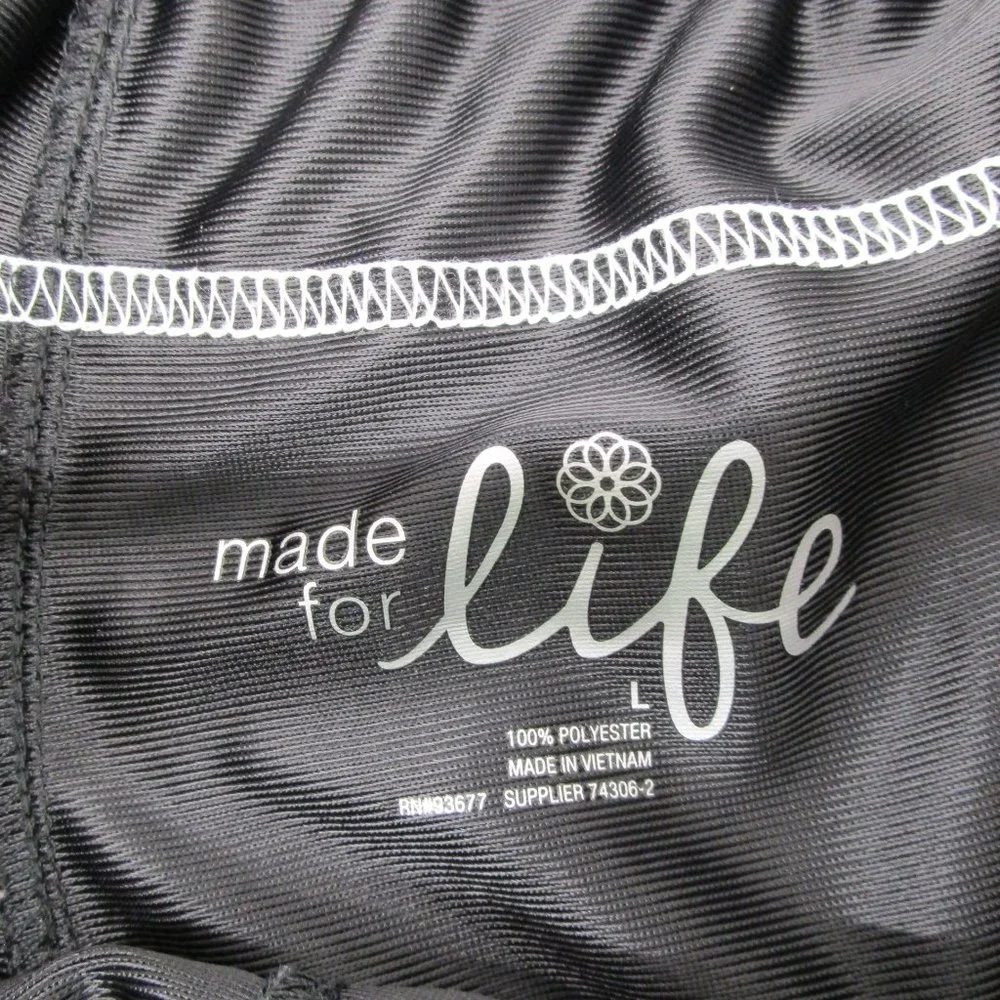 Made for Life Womens Athletic Running Training Workout Yoga Cropped Gym Shorts L - Picture 3 of 7